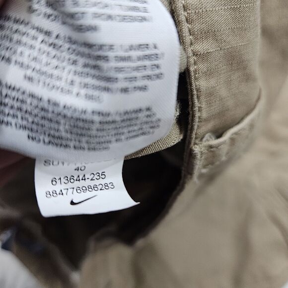 Nike Cargo Shorts Men's 40 6th Man Rip Stop Woven Performance 613644-235 Khaki - Picture 8 of 10